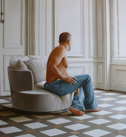pintura hiperrealista de Alexandre Montoya, arte hiperrealista colombia